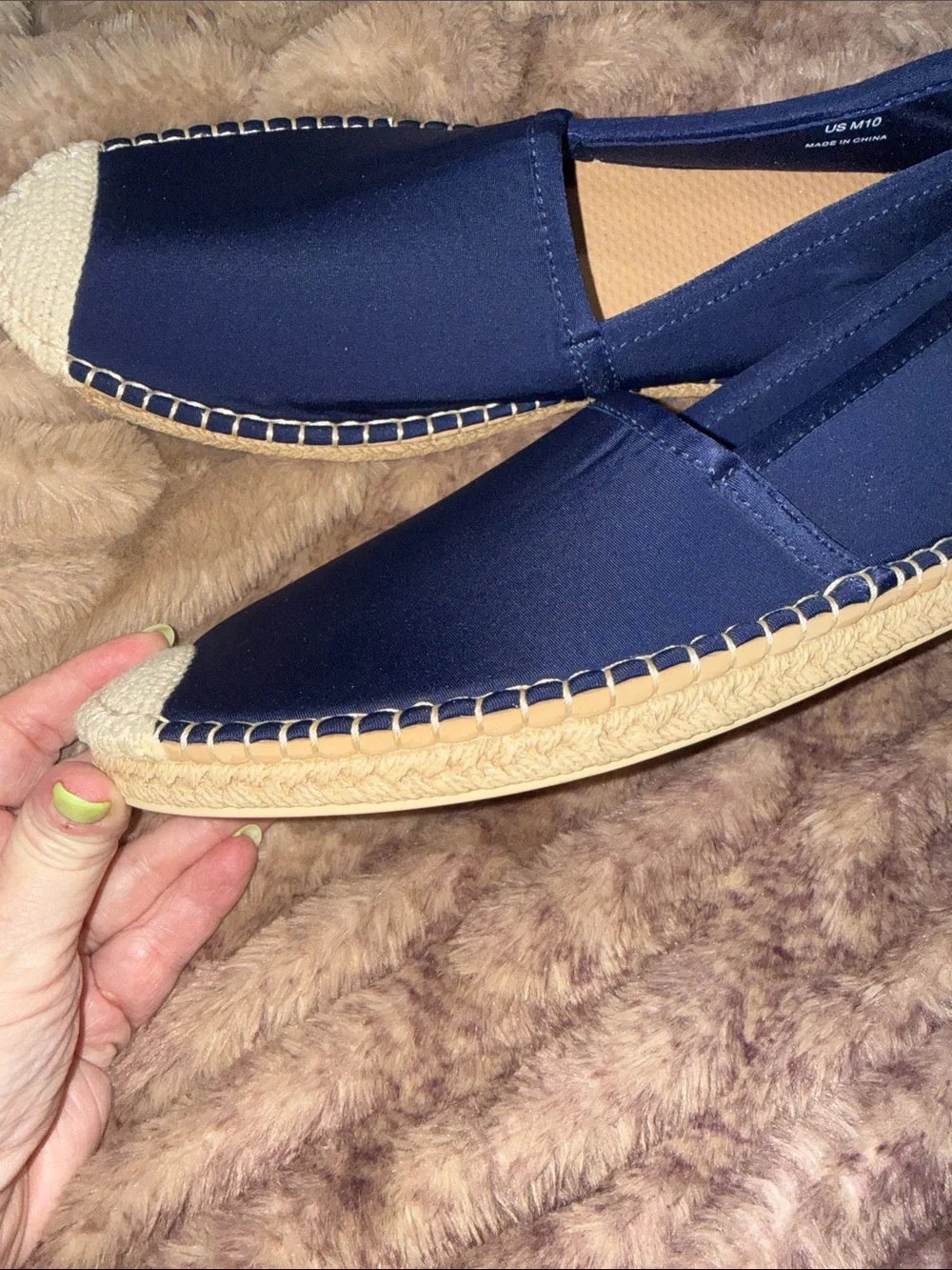 Sea Star waterproof espadrilles. Navy. Size 10. NWT
